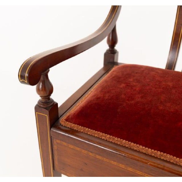 Antique Sheraton Revival Piano Stool in Mahogany, 1890s For Sale - Image 6 of 8