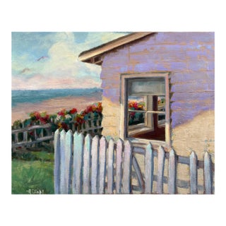 Coastal Cottage Impressionist Oil Painting For Sale