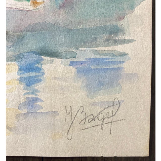 Moses Bagel BahelferPolish French Judaica Watercolor Gouache Painting Original Bauhaus Yiddish Art For Sale In Miami - Image 6 of 6