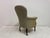 Textile Antique Lounge Chair in Neutral Fabric, 1890s For Sale - Image 7 of 11