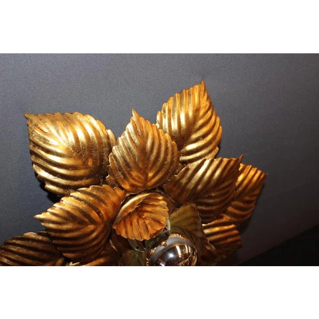 Wall Lights in Golden Metal, 1980, Set of 2 For Sale - Image 9 of 10