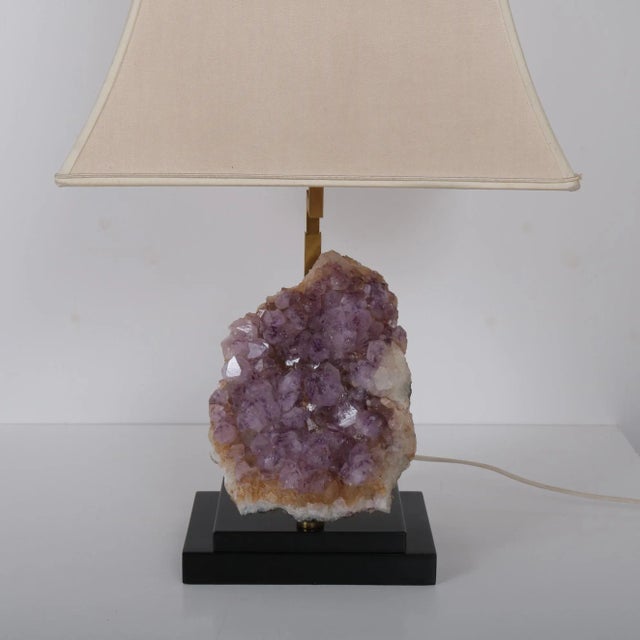 Belgian Amethyst Table Lamp, 1970s For Sale - Image 10 of 13