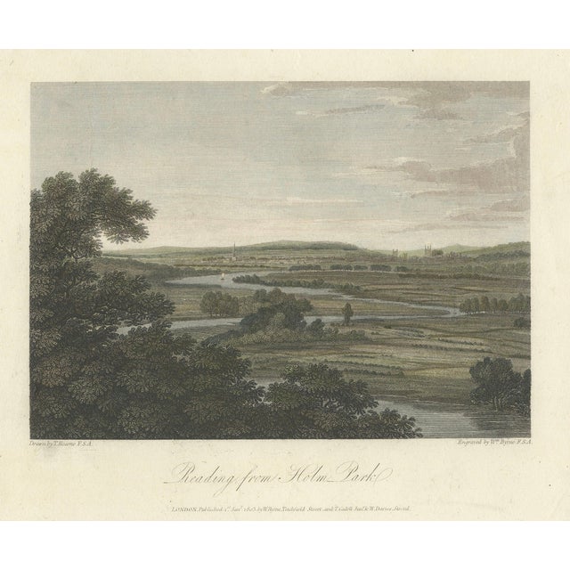 After Thomas Hearne, Reading from Holm Park Landscape, Engraving, 1803 For Sale