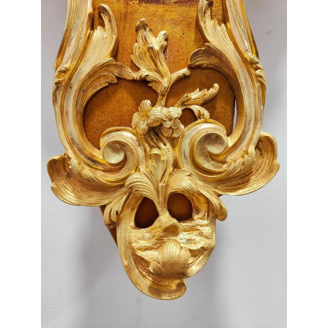 Louis Xv Style Vernis Martin Cartel Clock and Thermometer, 1740 For Sale - Image 3 of 16