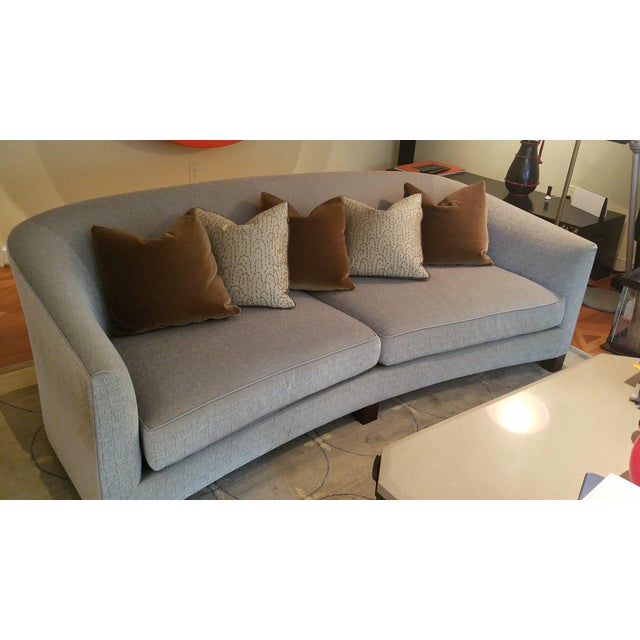 Crescent Sofa Custom Curved Shape Sofa Avelle 232 Fabric