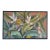 Oversize- Vintage Balinese Tropical Birds & Banana Leaf Acrylic Painting on Canvas For Sale
