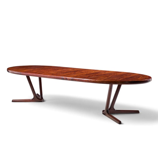 Mid-Century Modern Interform Mid Century Rosewood Expanding Dining Table With 3 Leaves For Sale - Image 3 of 16