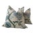 Beautiful Indian workmanship on these fabulous embroidered pillow covers. Deepest green blends with shades of blue in...
