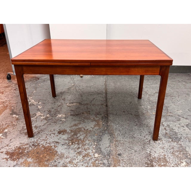 Mid-Century Modern Danish Modern Wood Extension Dining Table, Vintage For Sale - Image 3 of 12