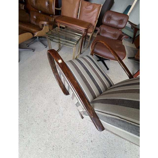 Wood Bentwood Lounge Chair by Jindrich Halabala For Sale - Image 7 of 18
