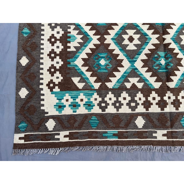 Beautiful 100% wool Afghan kilim handwoven, Your home will look better with this kilim. The colors and themes of this rug...