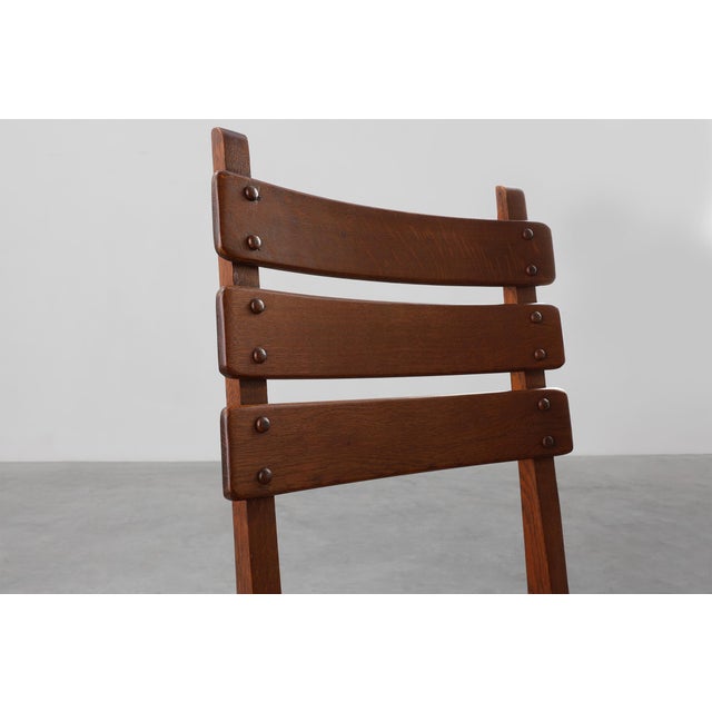 Belgium / 1960 / Chair / oak and wicker / Brutalist / Mid-century A fine example of Belgian Brutalist design from the...