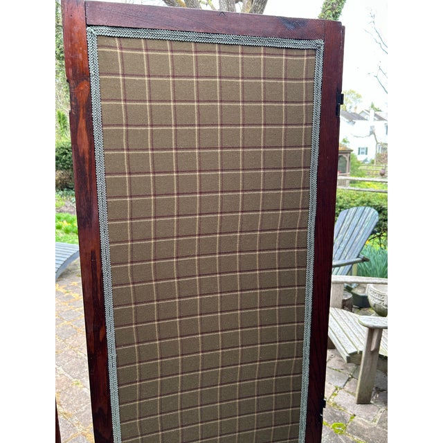 Textile Antique Crewel Folding Screen For Sale - Image 7 of 7