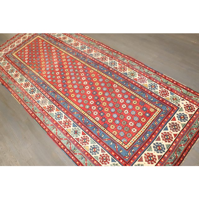 19th Century Antique Zabihi Collection Colorful Talish Runner For Sale - Image 4 of 9