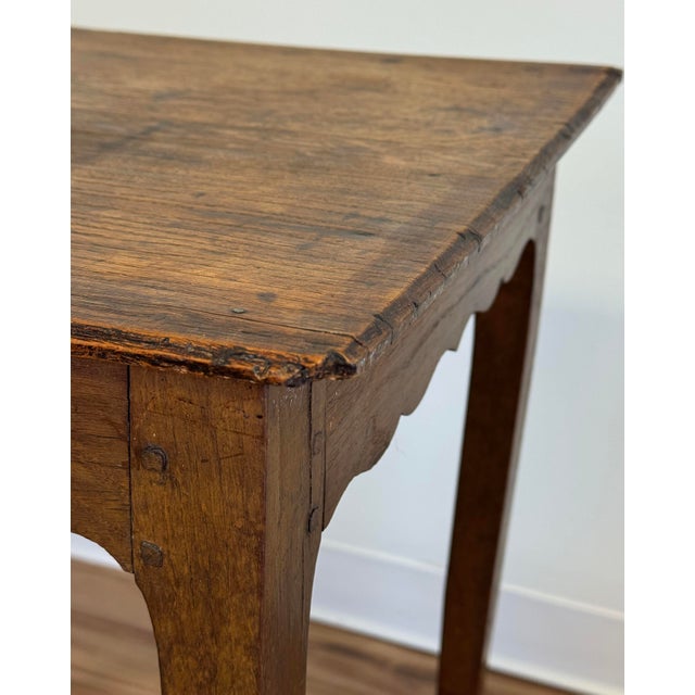 Antique Hand-Carved Single Drawer Walnut Side Table For Sale - Image 10 of 13