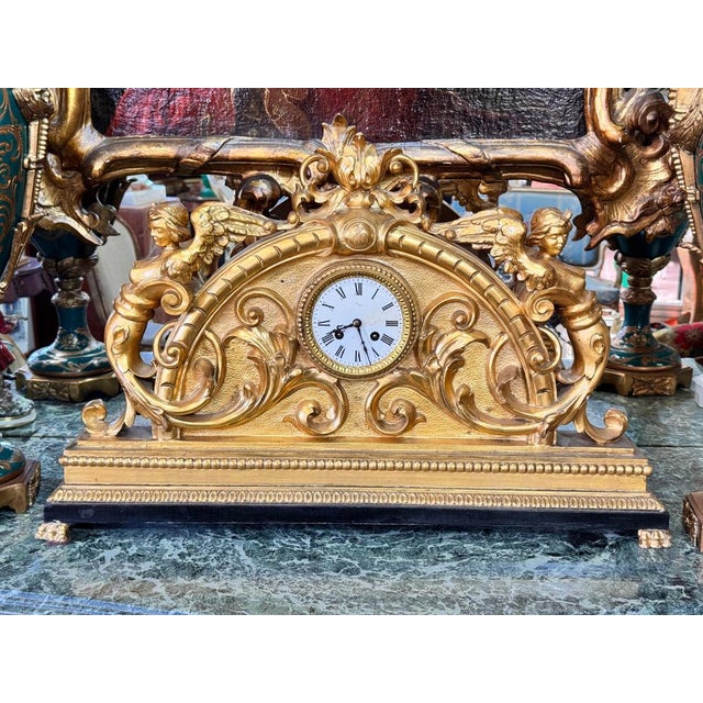 Antique Louis XV Mantel Clock, 1779 For Sale - Image 3 of 9