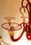 Metal 1960s Red and Gold Murano Glass Chandelier, Italy For Sale - Image 7 of 12