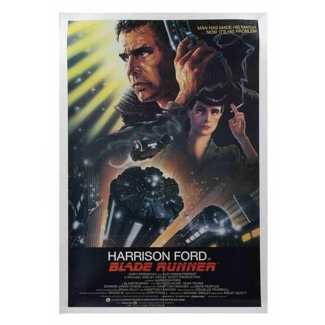 Original vintage poster. U.S. One-Sheet (27 × 41 in.), Warner Bros. Directed by Ridley Scott, starring Harrison Ford,...