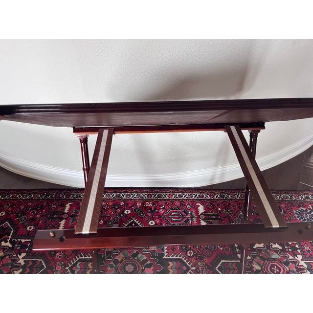 Vintage Bombay Company Mahogany Wood Butler’s Table, Folding Table/Desk For Sale In Dallas - Image 6 of 12
