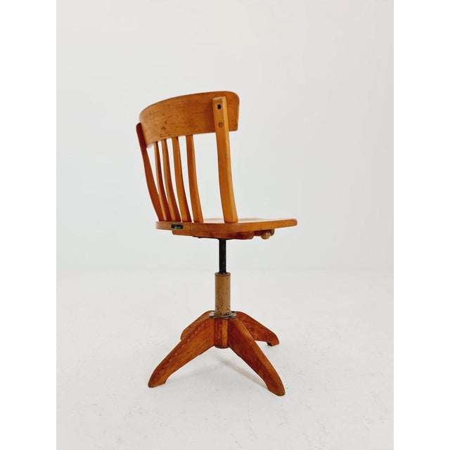 Bauhaus Swivel Office Chair in Wood by Sedus, 1930s For Sale - Image 5 of 18