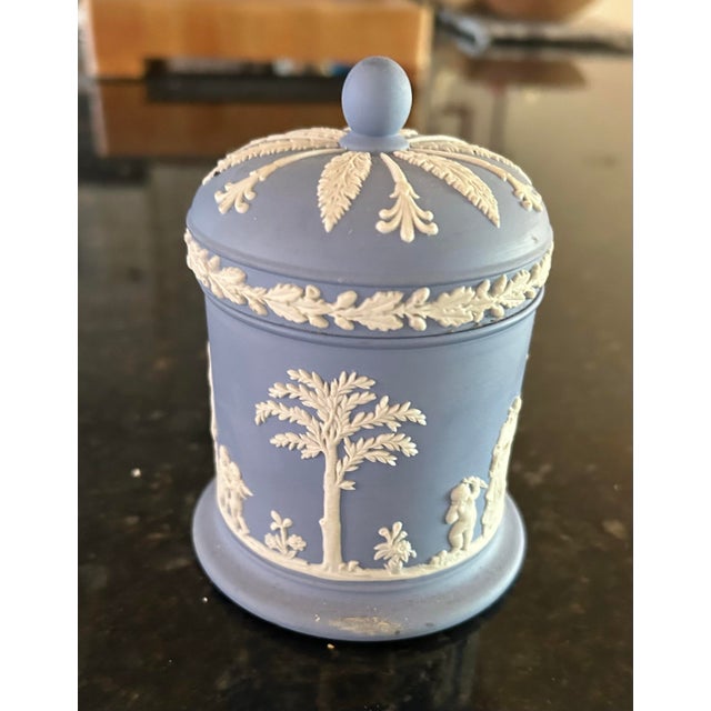 Wedgwood Vintage Wedgwood Jasperware Jar For Sale - Image 4 of 5