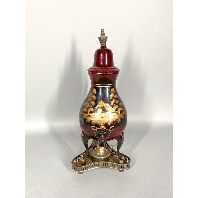 Mid 20thC Edeltin Holland Red Tin Faucet Pitcher Set - 2 Pc For Sale - Image 6 of 6