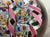 Vintage Hand Blown Italian Murano Art Studio Glass Millefiori Paperweight Ribbon For Sale - Image 12 of 13