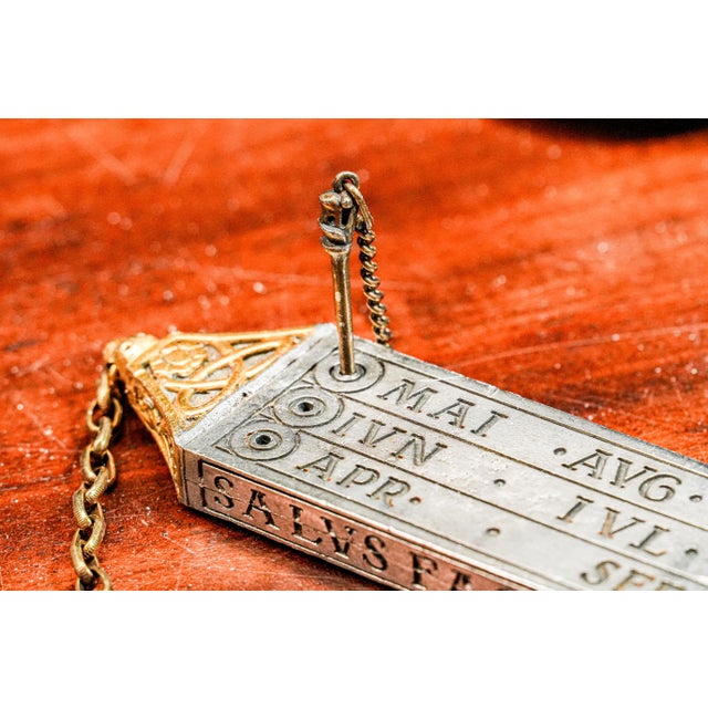 Fascinating Vintage Reproduction Saxon Pocket Sundial Pocket Watch Paperweight Antique Timepiece Art For Sale In New York - Image 6 of 10