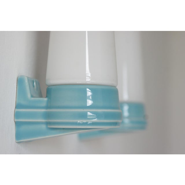 Ceramic Wall Sconces by Sigvard Bernadotte for Ifö, Sweden, 1960s, Set of 2 For Sale - Image 4 of 6