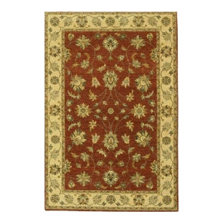 Standard Size Coral Hand-Knotted Wool Blooming Tendrils Traditional Carpet Rug For Sale