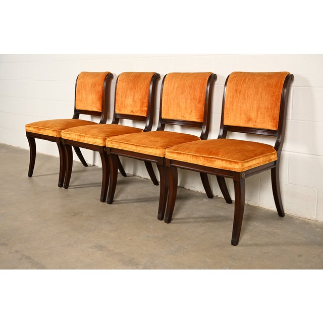 Kittinger Regency Carved Mahogany Dining Chairs, Set of Four For Sale - Image 13 of 13