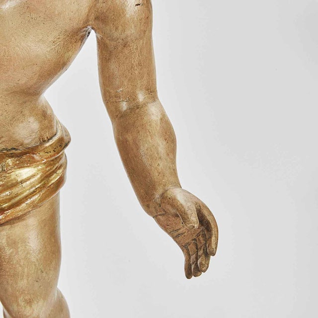 Cherub Figures on a Sculpted Base, 1700s, Pinus Cembra For Sale - Image 7 of 10
