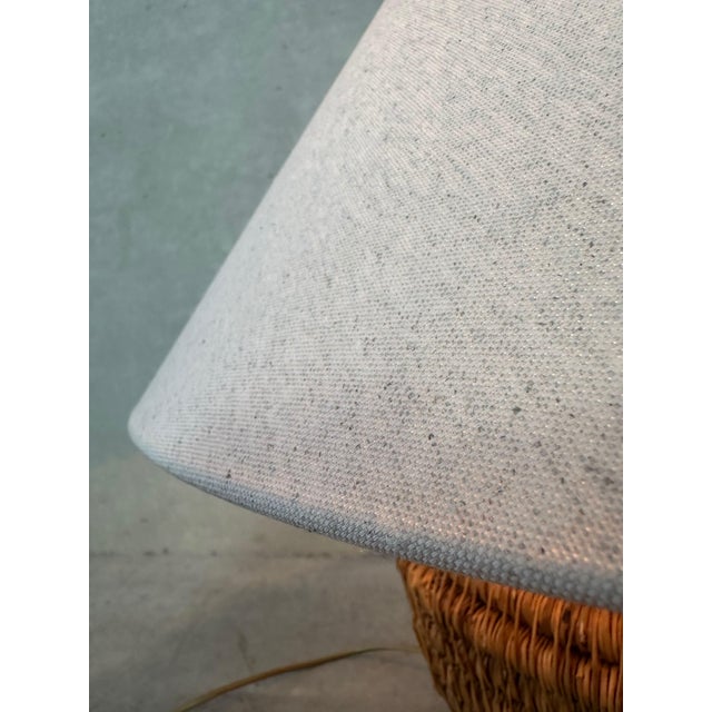 1970s Vintage Table Lamp in Rattan, 1970s For Sale - Image 5 of 10