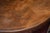 1980s Round Wooden Pedestal Table With Inlay Center & Scalloped Drop Edge For Sale - Image 4 of 12