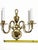 Late 20th Century Vintage Plated Brass Double Light Wall Candelabra Sconce - a Pair For Sale - Image 5 of 6