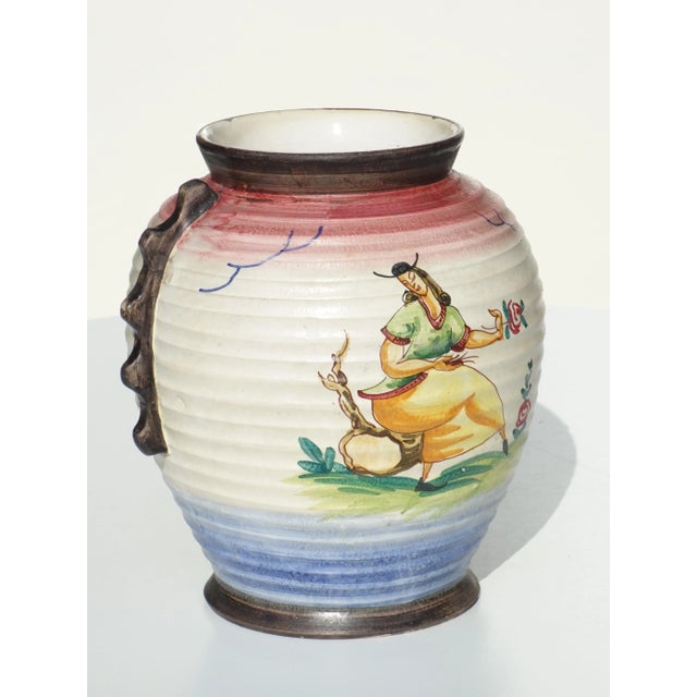 Art Deco Italian Albisola Ceramic Vase, 1930s For Sale - Image 3 of 8