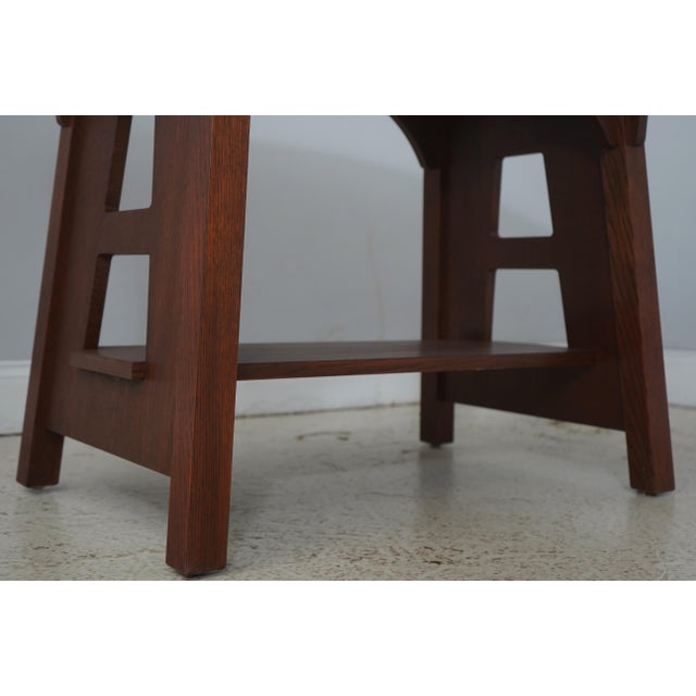 Stickley Mission Oak Oval Library Table For Sale - Image 11 of 13