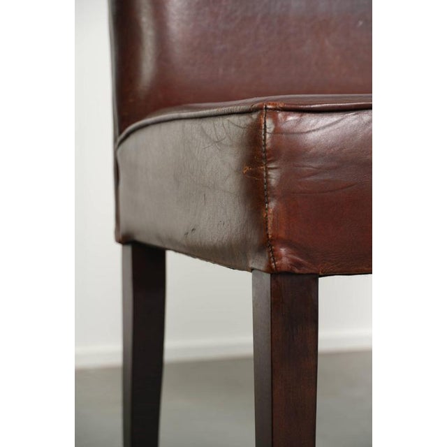 English-Style Sheepskin Dining Chairs, Set of 6 For Sale - Image 15 of 16