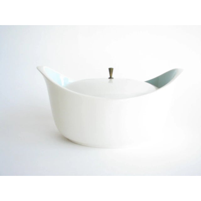 Mid 20th Century Vintage Taylor Smith & Taylor Boutonniere Lidded Serving Dish For Sale - Image 5 of 12