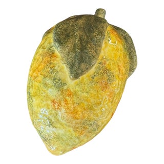 Vintage Italian Majolica Lemon Box — Hand-Painted Nove Pottery, Made in Italy For Sale