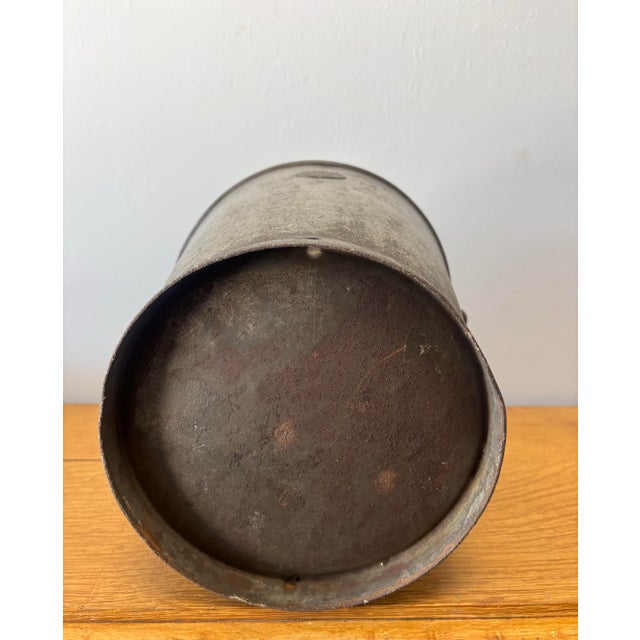 Gray Vintage English Dairy Bucket For Sale - Image 8 of 9