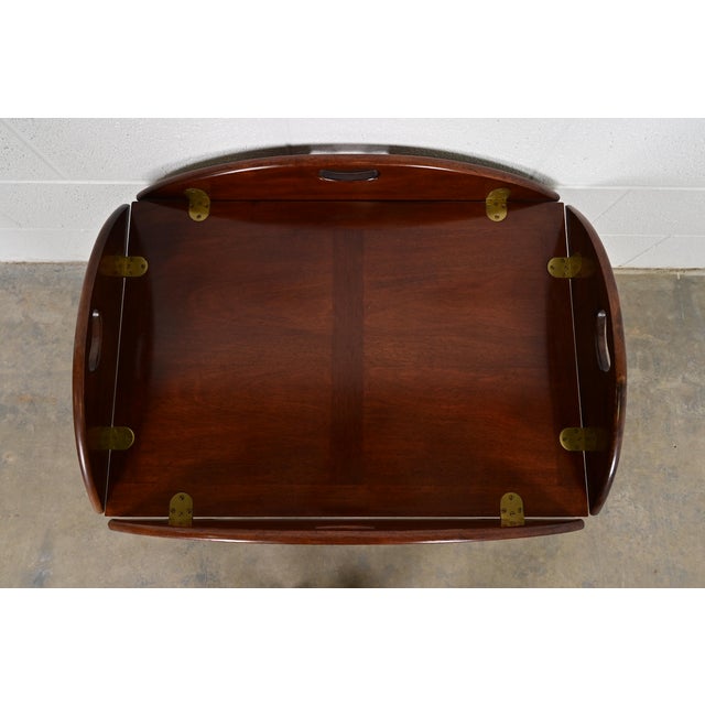 Hickory Chair Georgian Carved Mahogany Butler's Coffee Table For Sale - Image 11 of 16