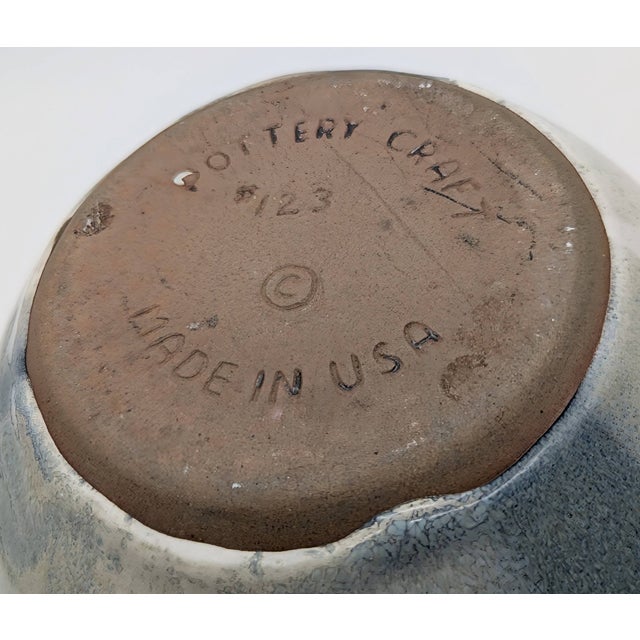 1970s Pottery Craft Glazed Stoneware Bowl For Sale - Image 11 of 11
