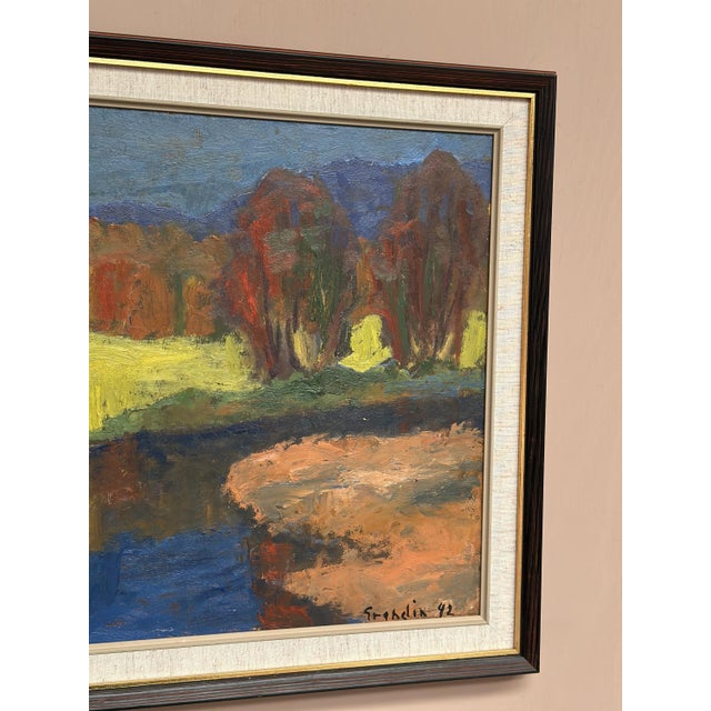Svän Grandin, Autumn Reflections, 1960s, Oil on Panel, Framed For Sale - Image 16 of 18