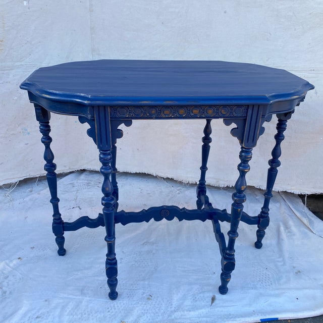 Vintage Blue Entry Table Chairish