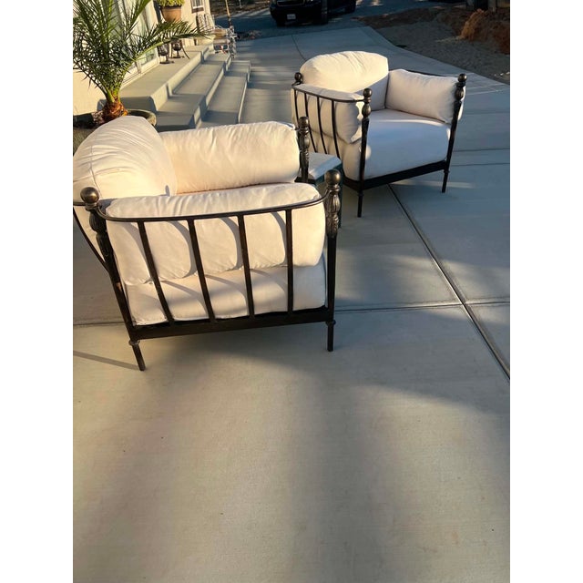 2000 - 2009 Michael Taylor Designs Outdoor Montecito Club Chairs, 2 pieces, Attributed For Sale - Image 5 of 11