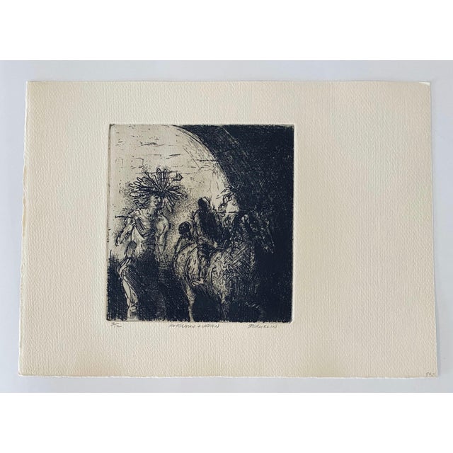 Robert A. Birmelin, Horseman & Indian, American Modernist Abstract Etching For Sale In Miami - Image 6 of 6