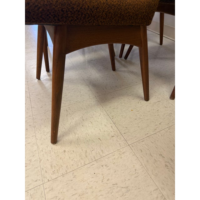 Brown 1960s Adrian Pearsall for Craft Associates Mid Century Modern Teak Dining Chairs Model 1613 - C - Set of 6 For Sale - Image 8 of 11