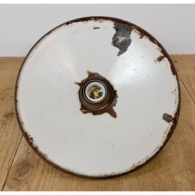 Industrial Green Enamel Light, 1950s For Sale - Image 16 of 17