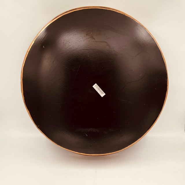 Brown Vintage French Tole Metal Toleware Gold Napoleonic Bee Large Tray, Ottoman Tray For Sale - Image 8 of 9